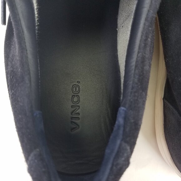 VINCE Suede Lace Up Sneaker Men's 11.5 Fullington Navy Platform Low Top Shoe - Picture 12 of 14